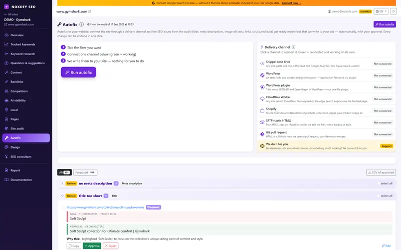 Screenshot: Fixes